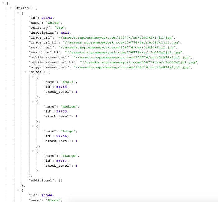 A preview of the endpoint for the Hanes tee FW18